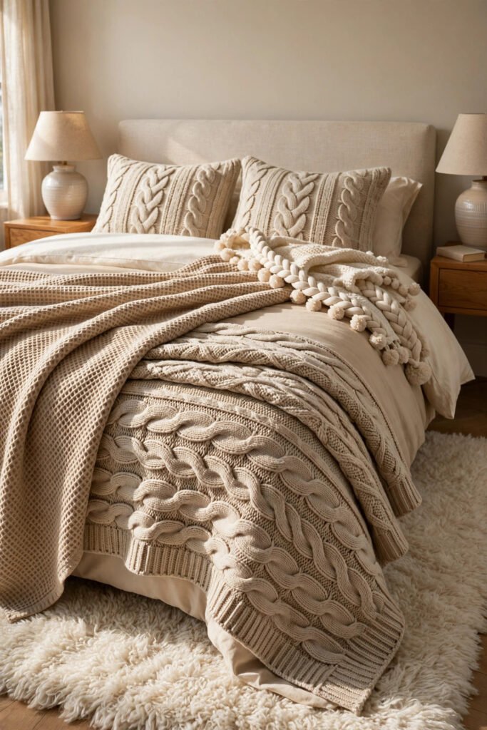 Chunky Knit Throw Layers