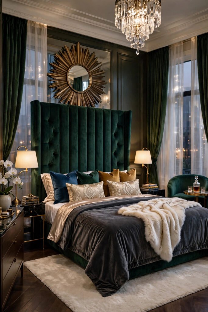 Luxurious Velvet Bedroom