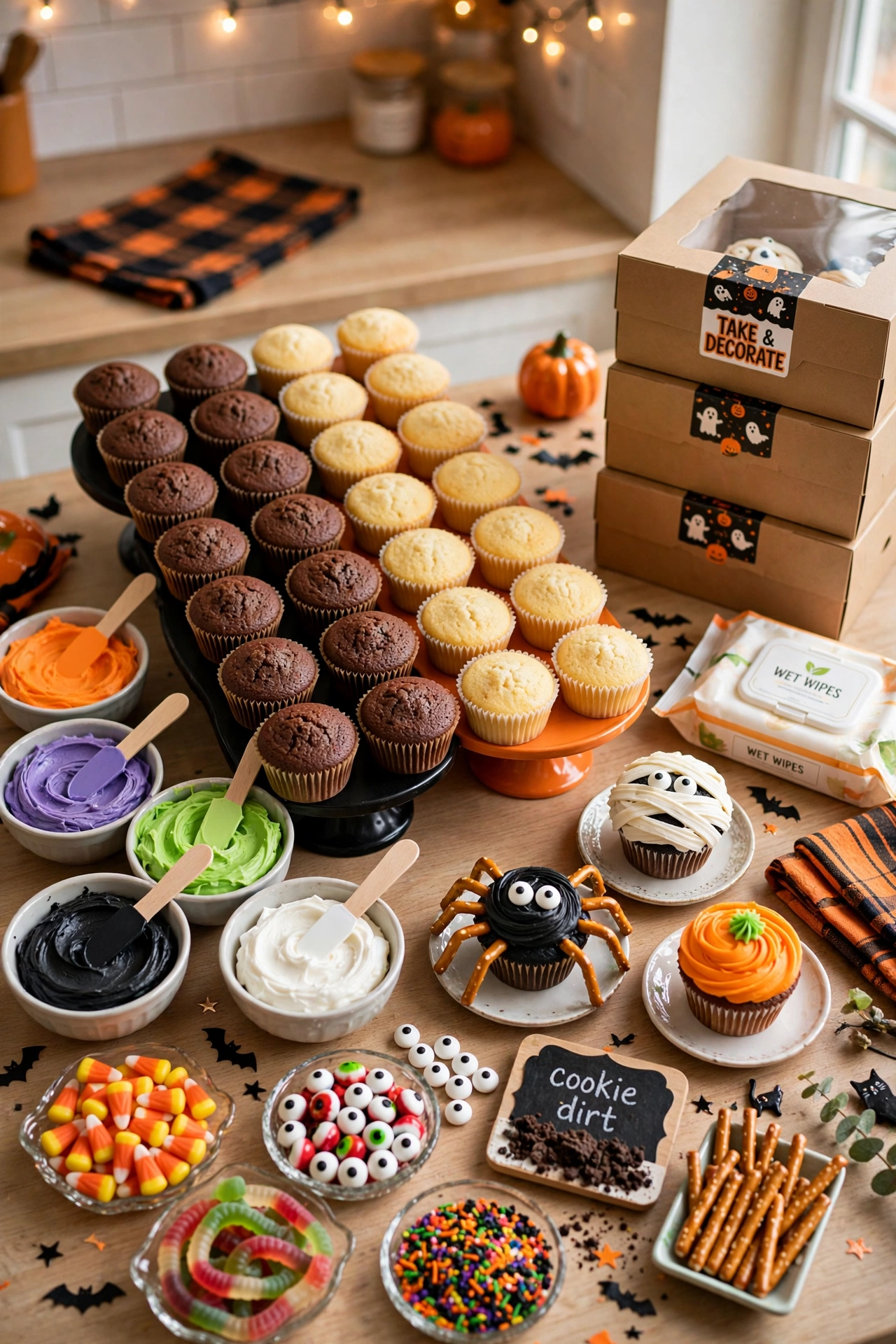 Spooky Cupcake Decorating Bar