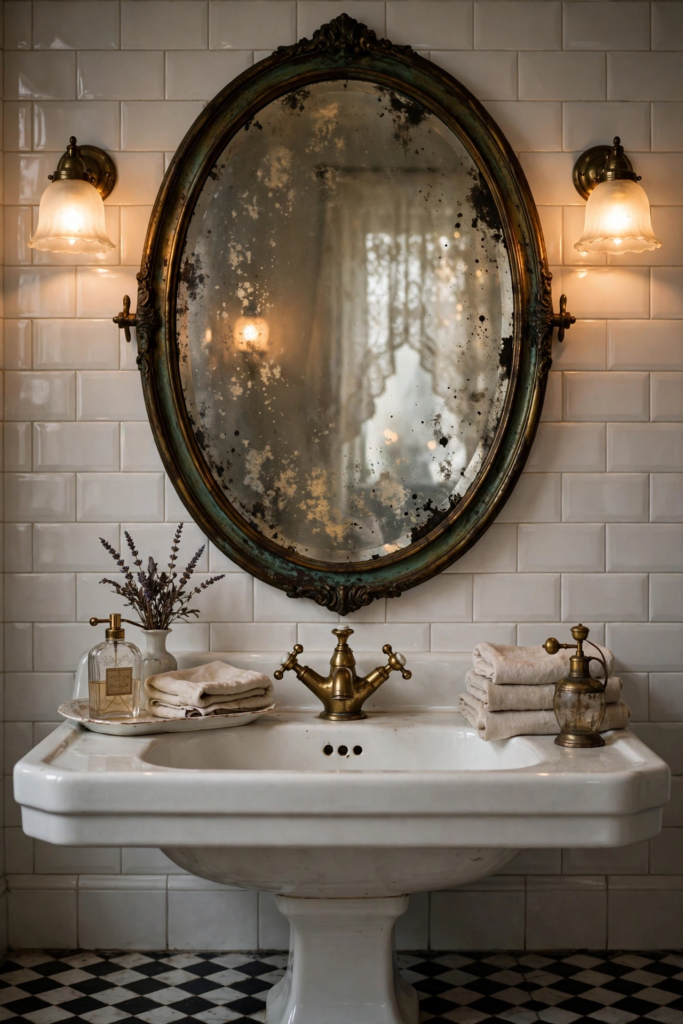Antique Brass Vanity Mirror