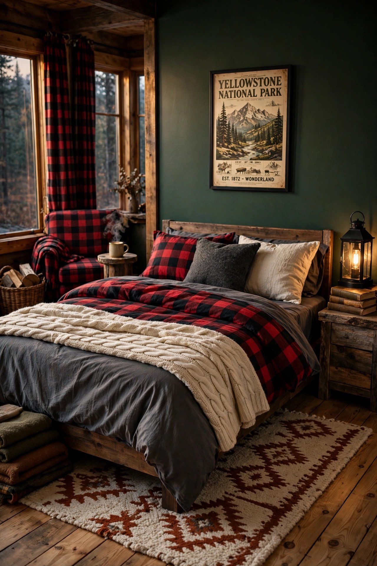 Flannel and Wool Layered Bedding