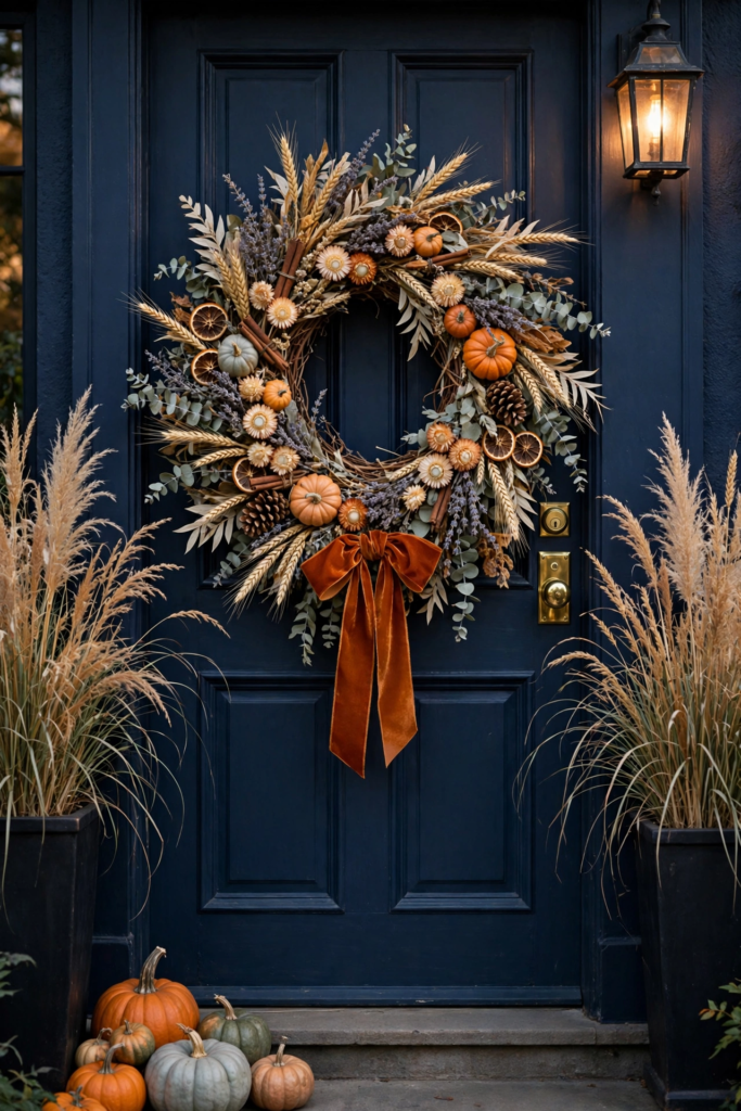 Front Door Wreath with Dried Botanicals