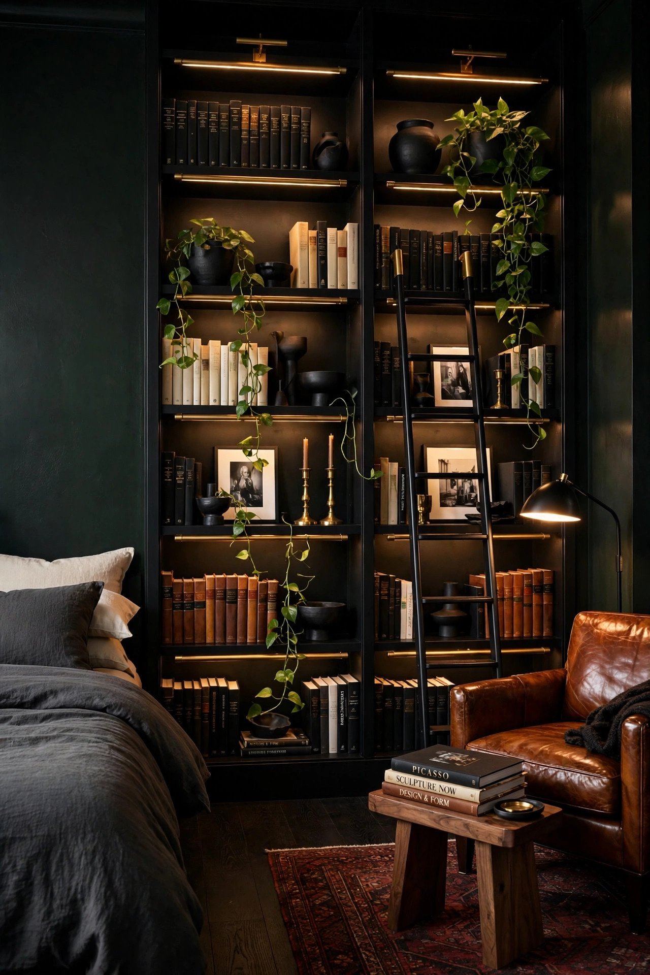 Black Bookshelf Display