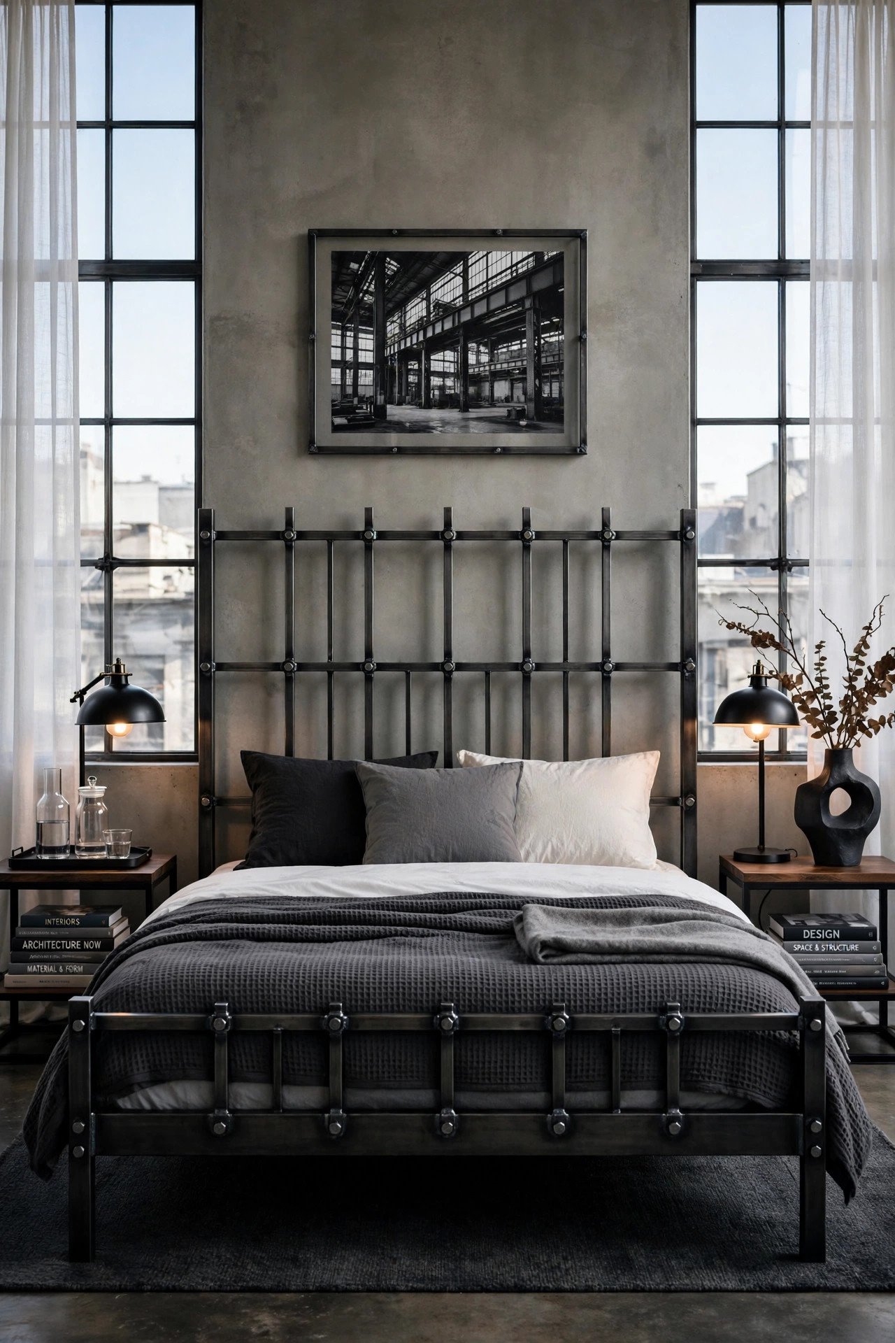 Dark Metal Bed Frame