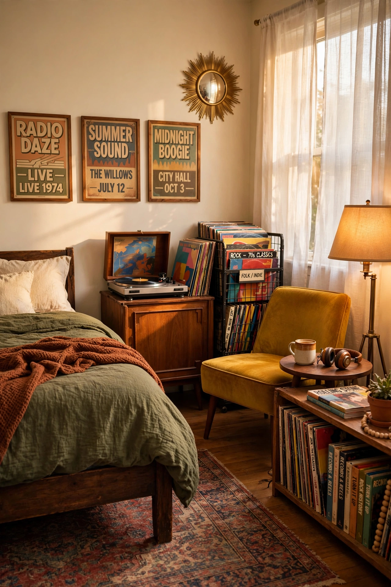 Vintage Record Player Corner