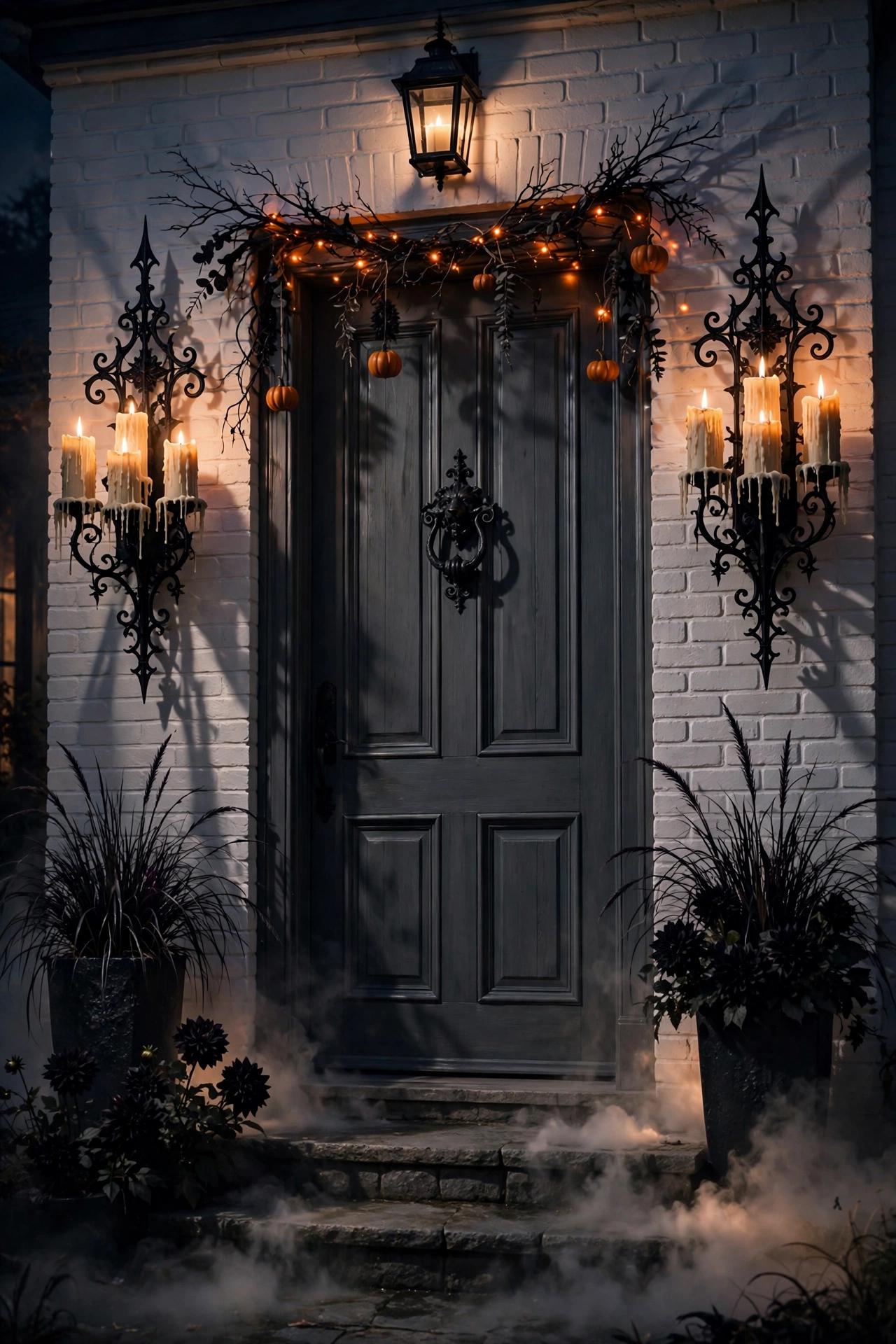 Flickering LED Candle Door Sconces