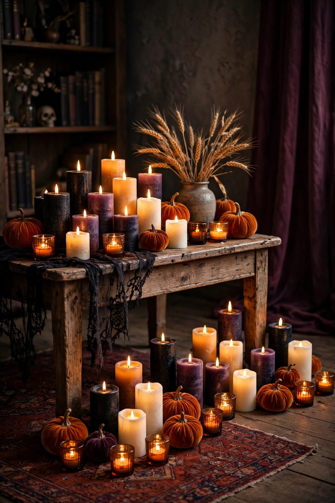 Flickering LED Candle Groupings