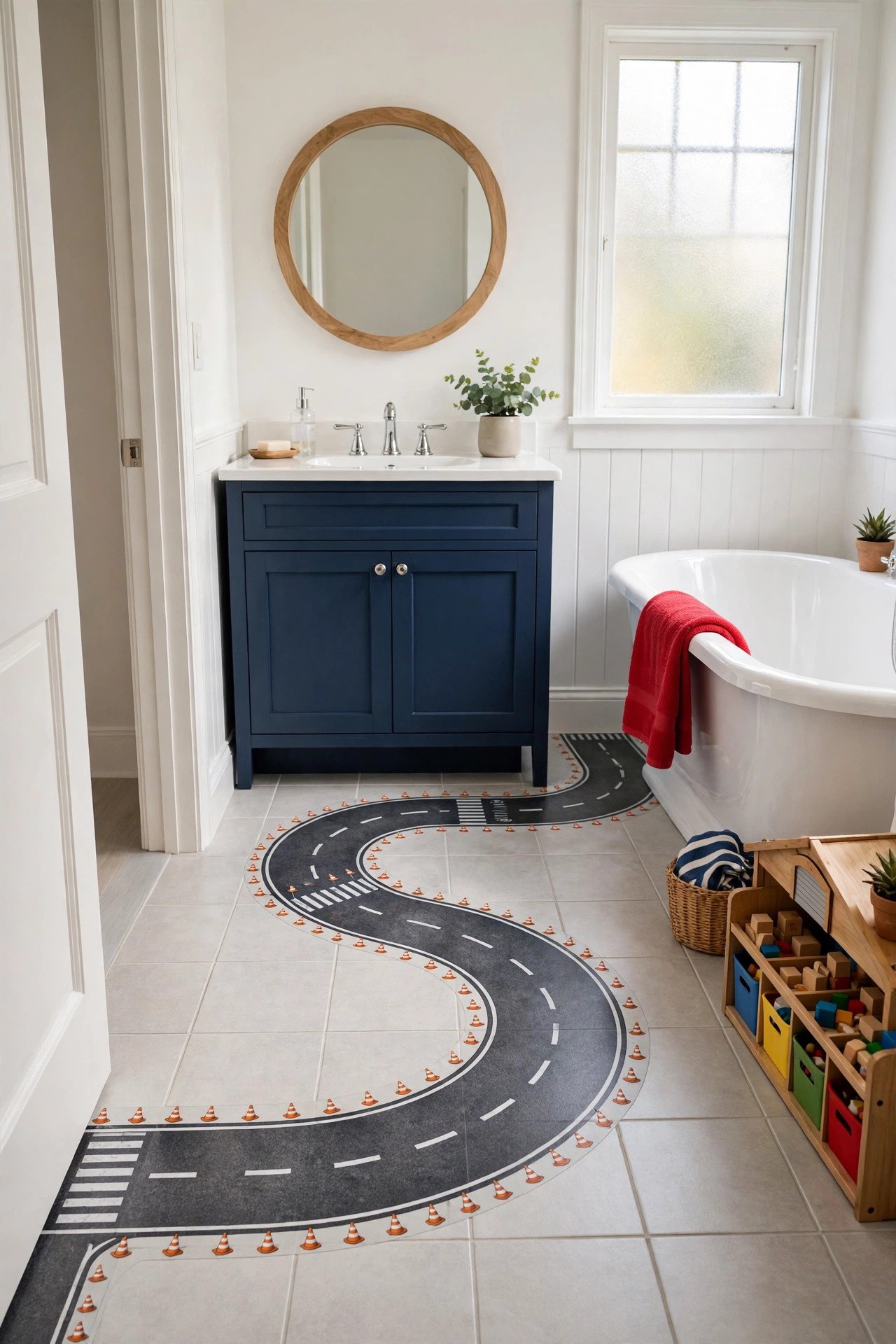 Roadway Floor Decal Border