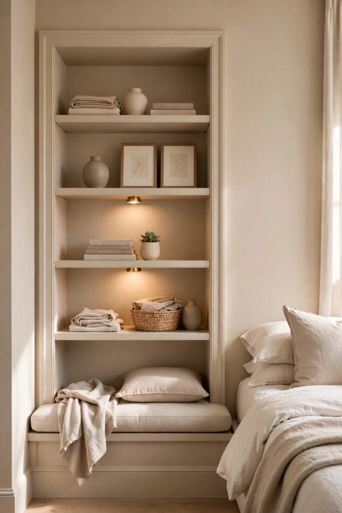 Built In Nook Shelving