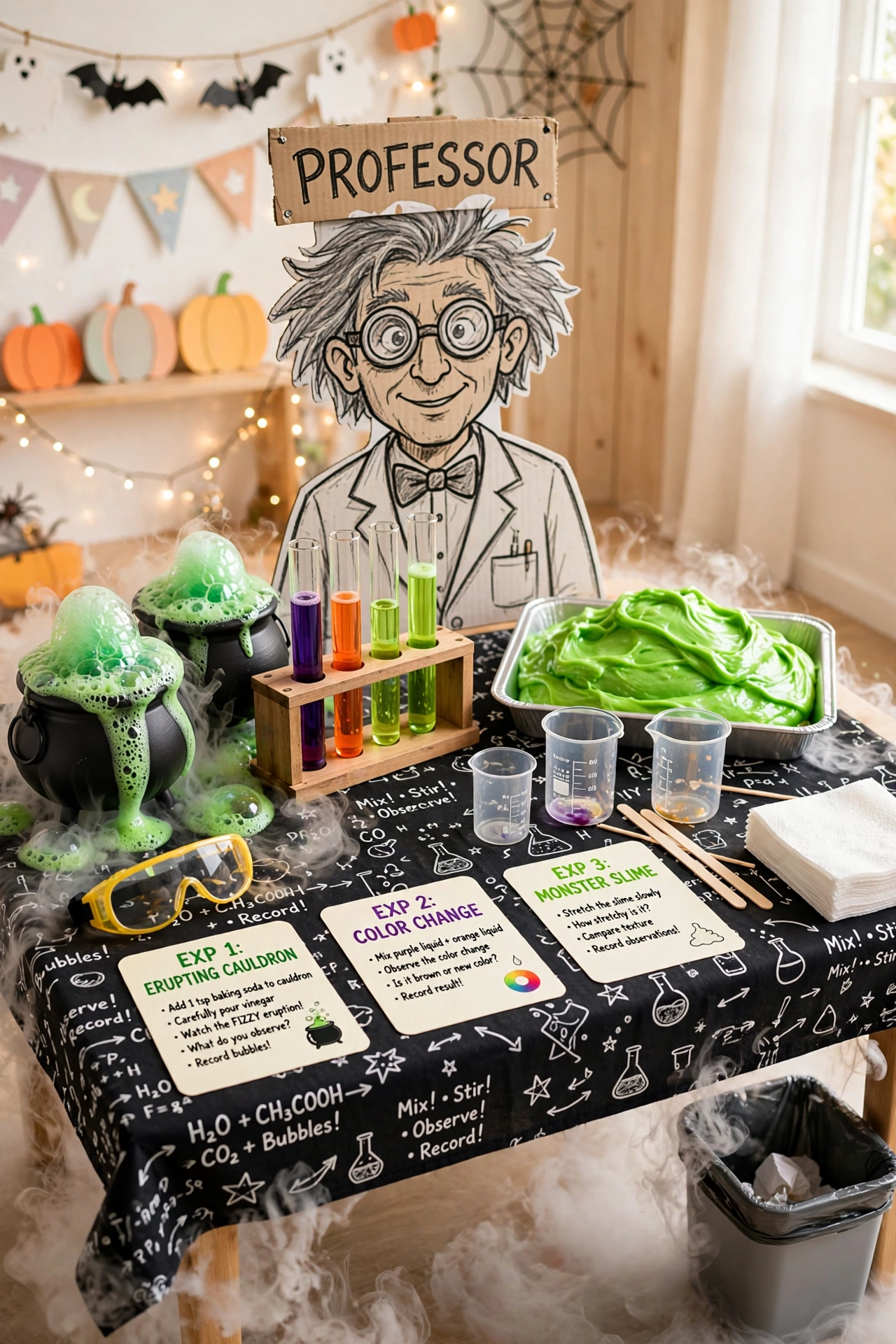 Spooky Science Experiment Table