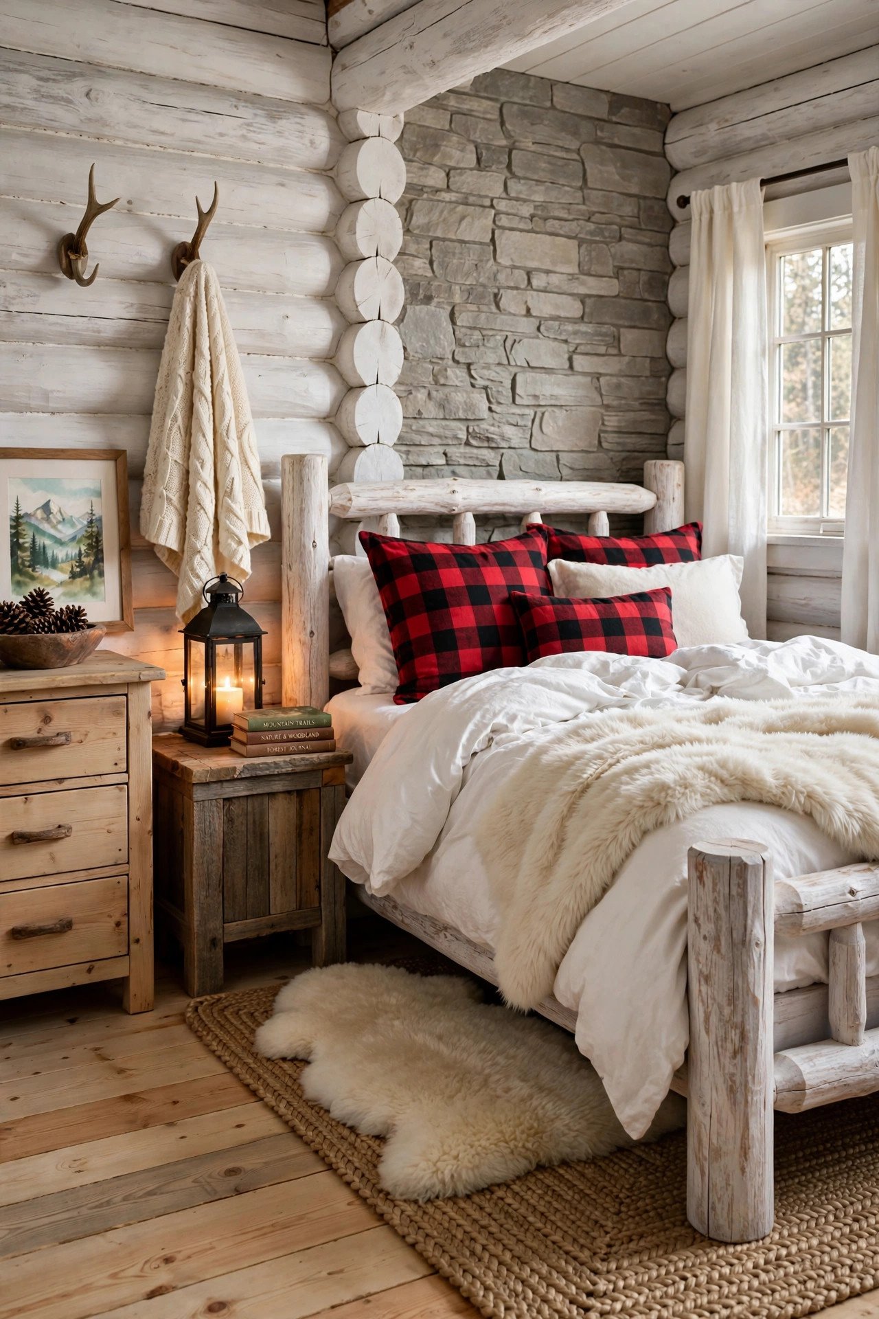 White Rustic Bedroom