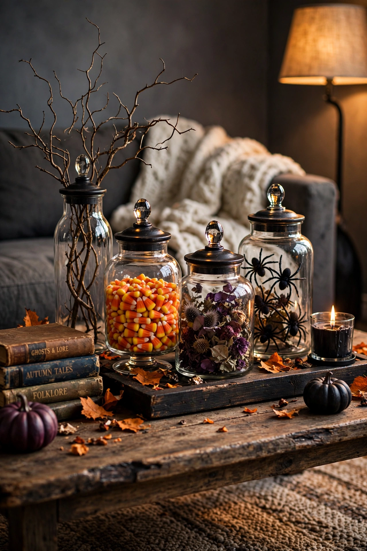 Apothecary Jars on the Coffee Table