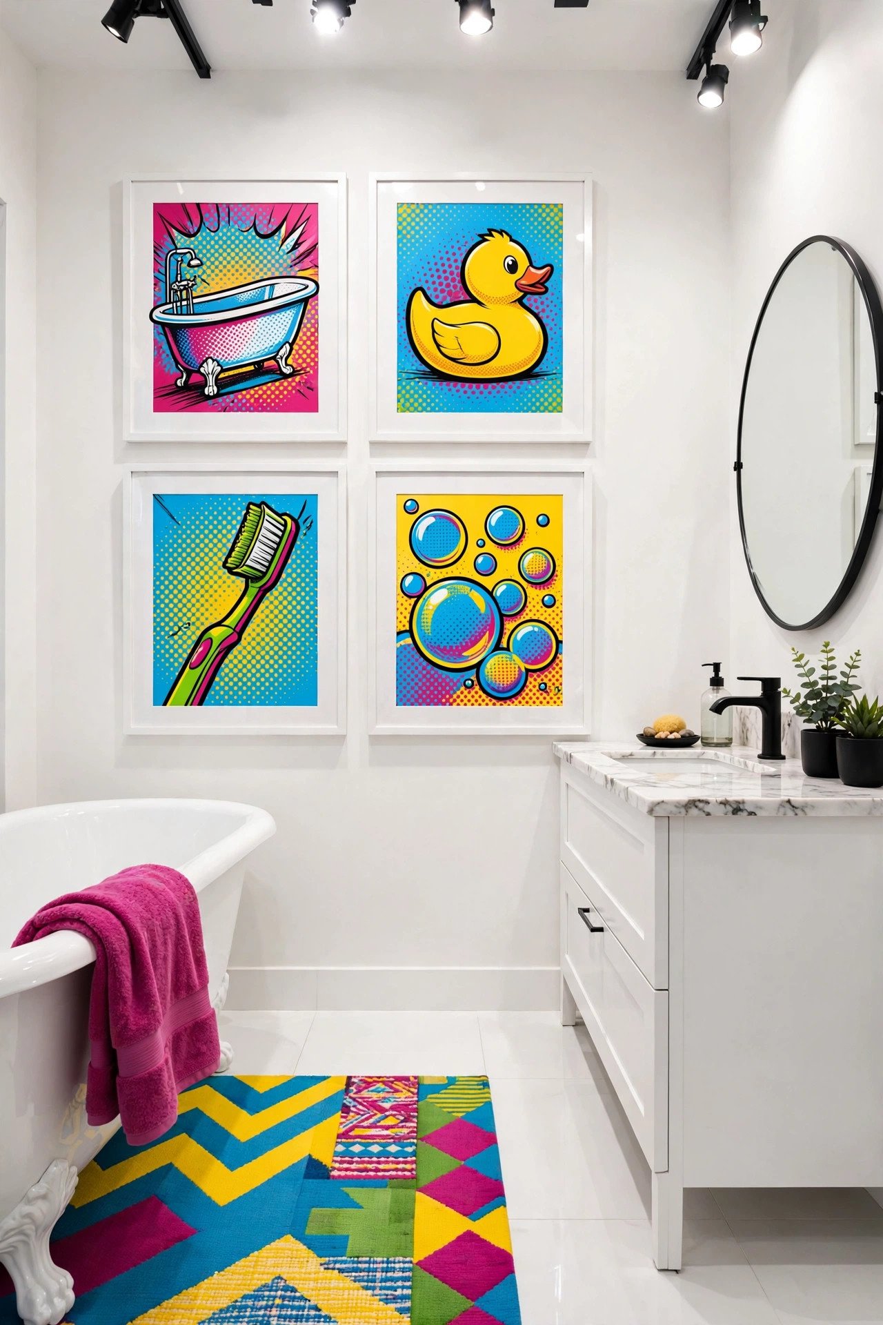 Pop Art Bathroom Prints