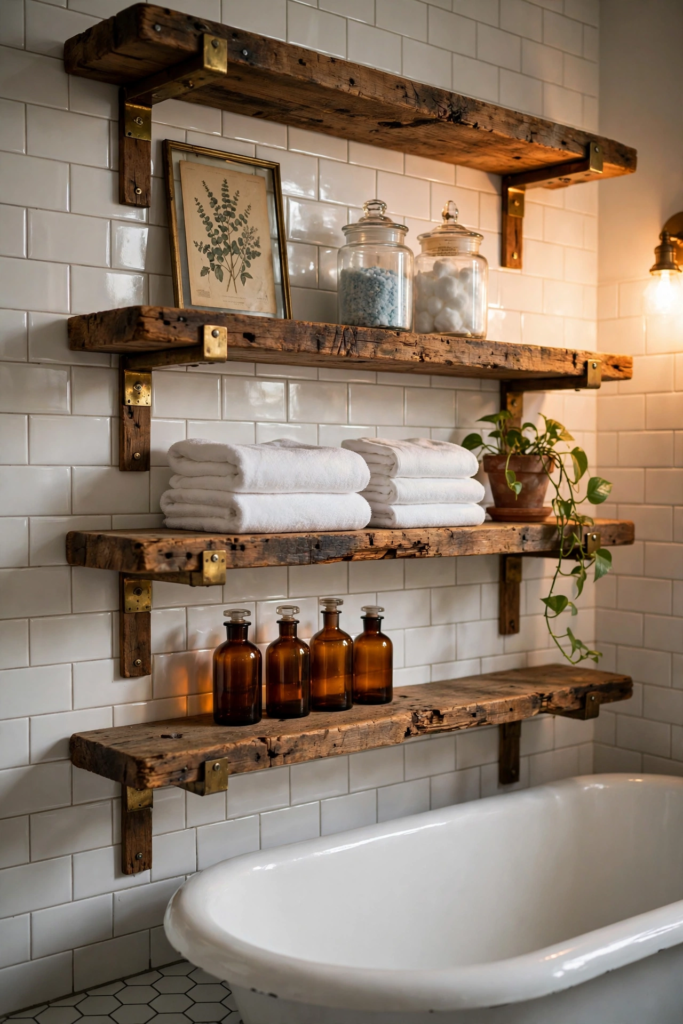 Reclaimed Wood Open Shelving