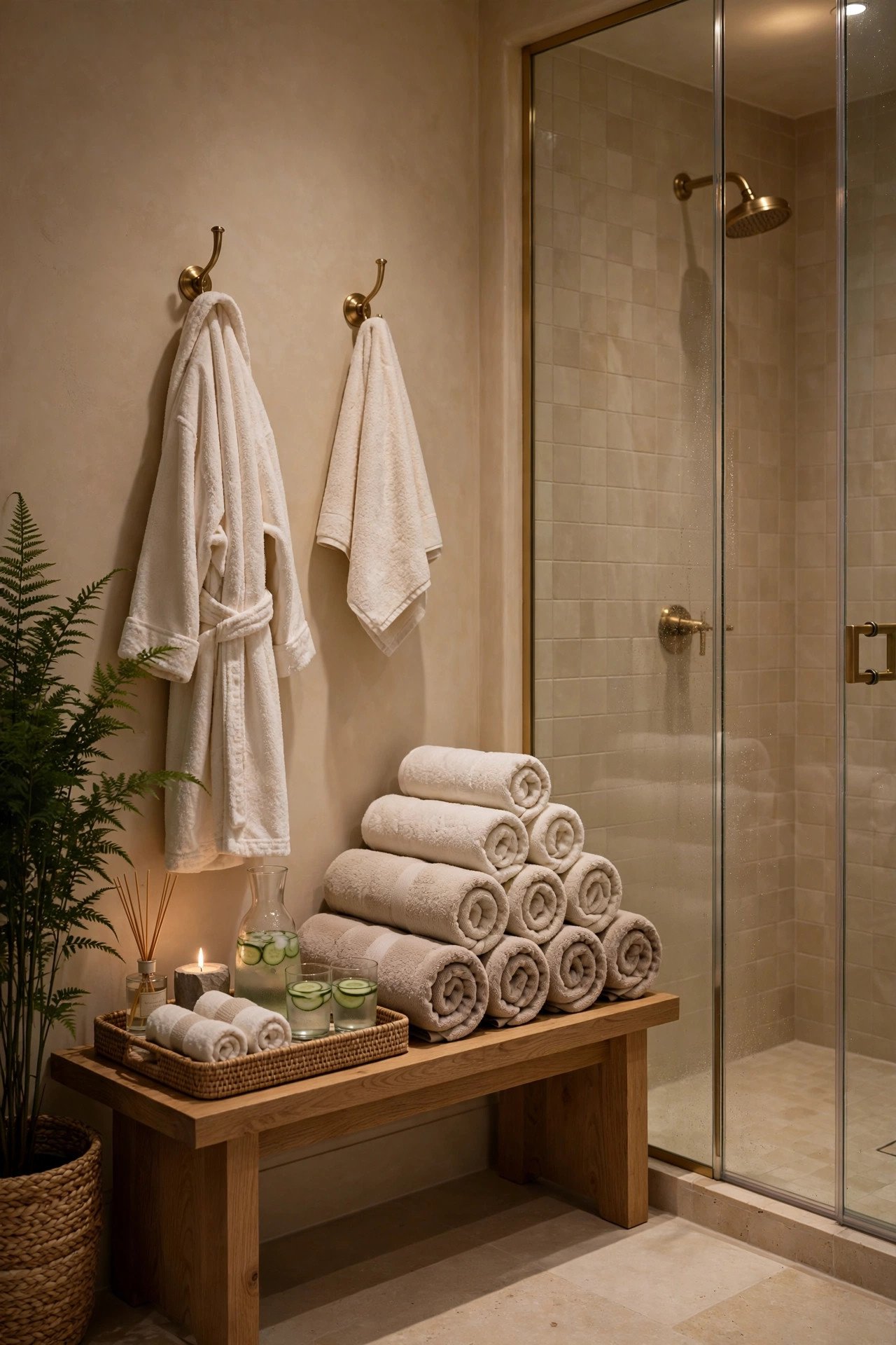Spa Style Towel Station