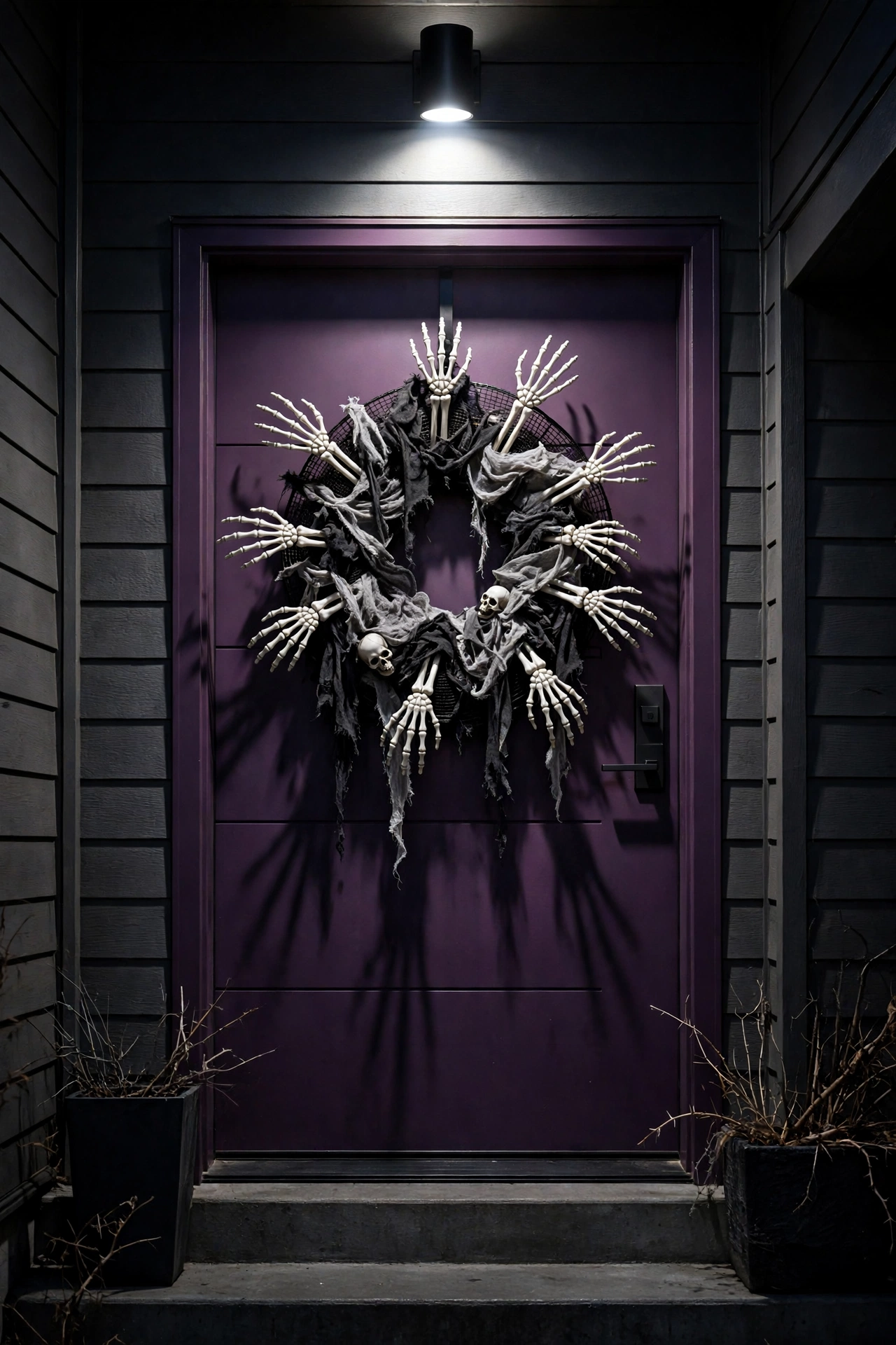 Spooky Skeleton Hand Wreath