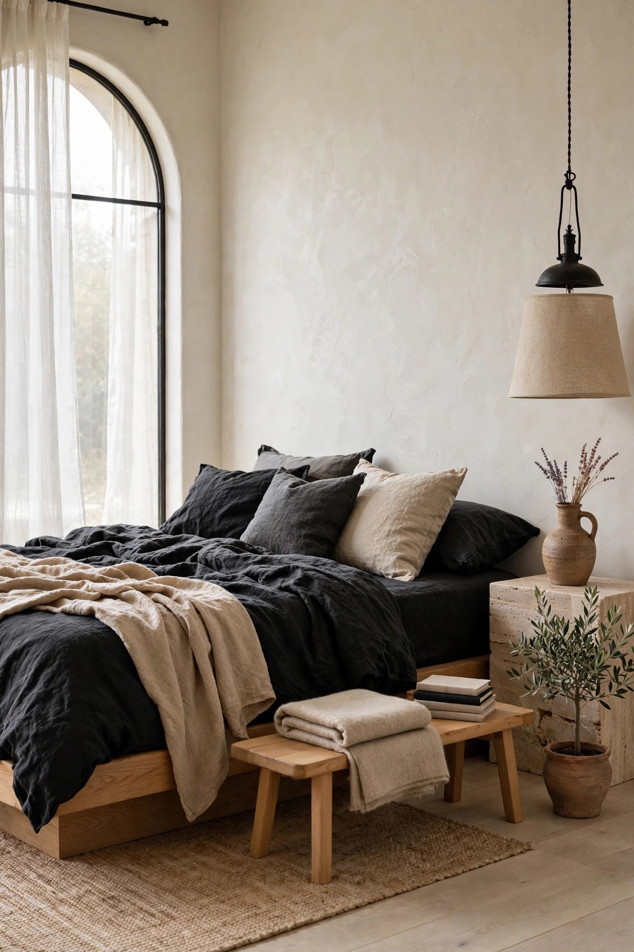Black Linen Bedding