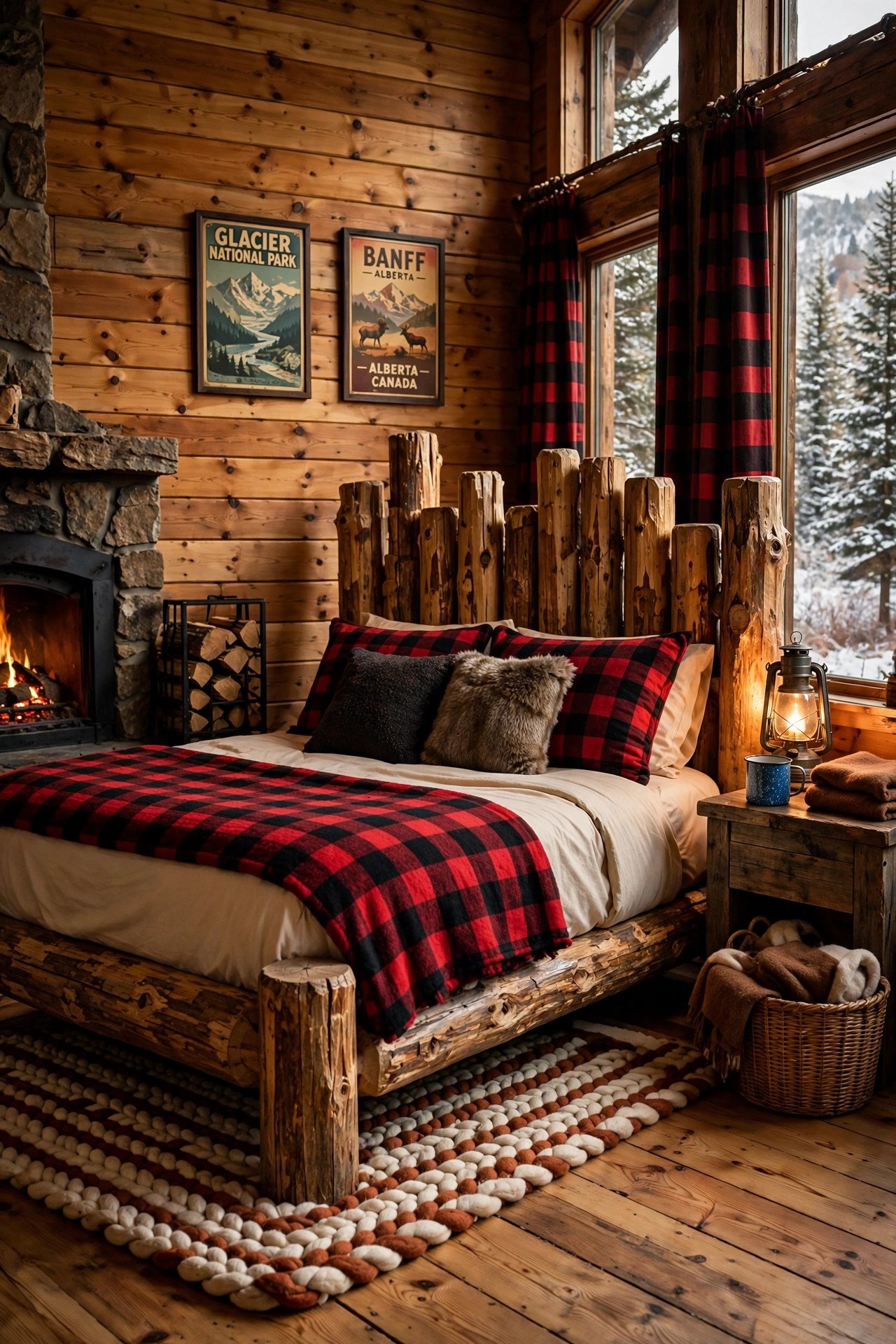 Cabin Lodge Inspired Bedroom