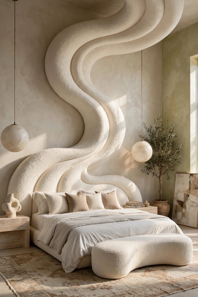Bedroom with a Statement Headboard