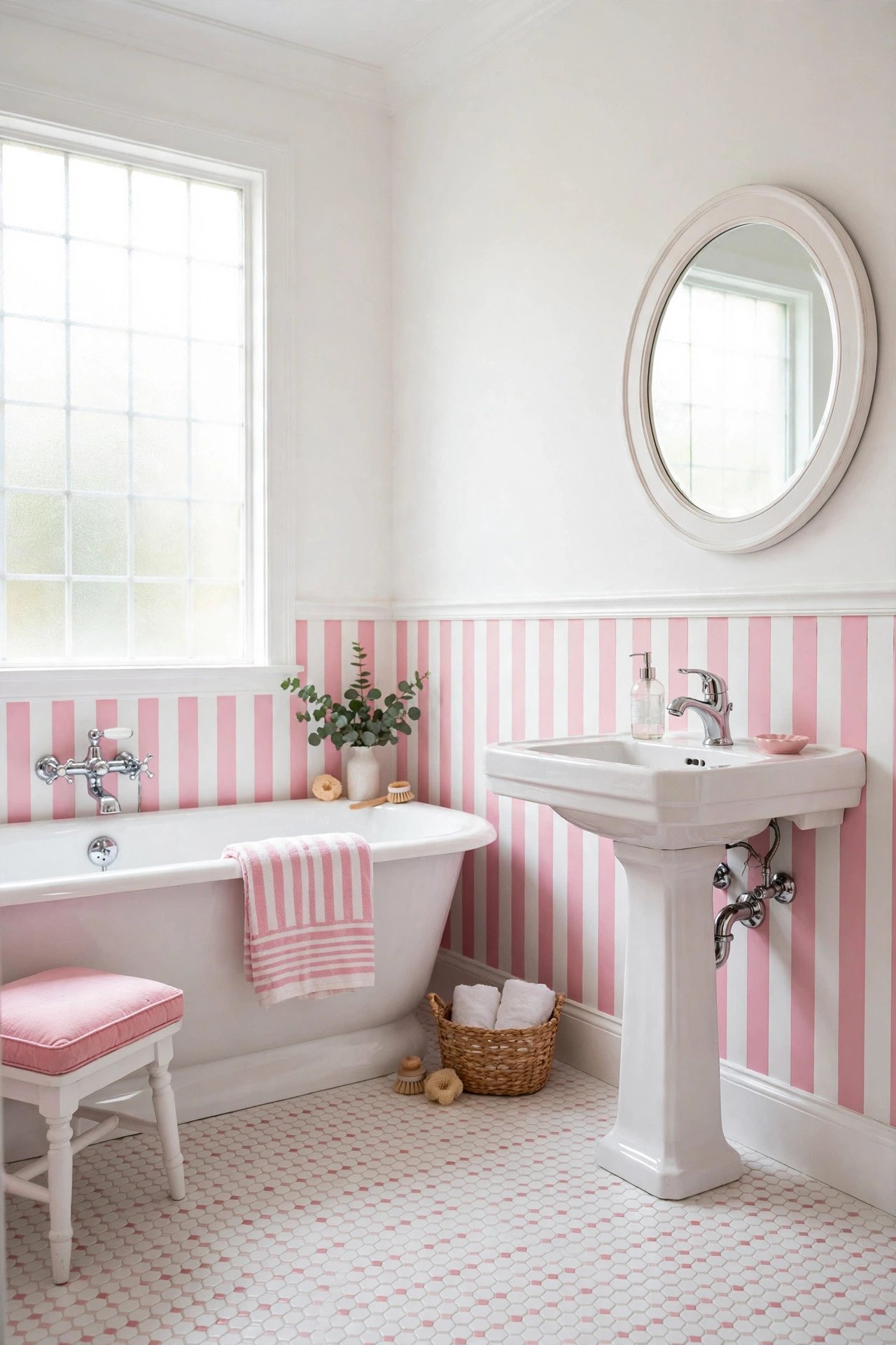 Candy Stripe Wainscoting