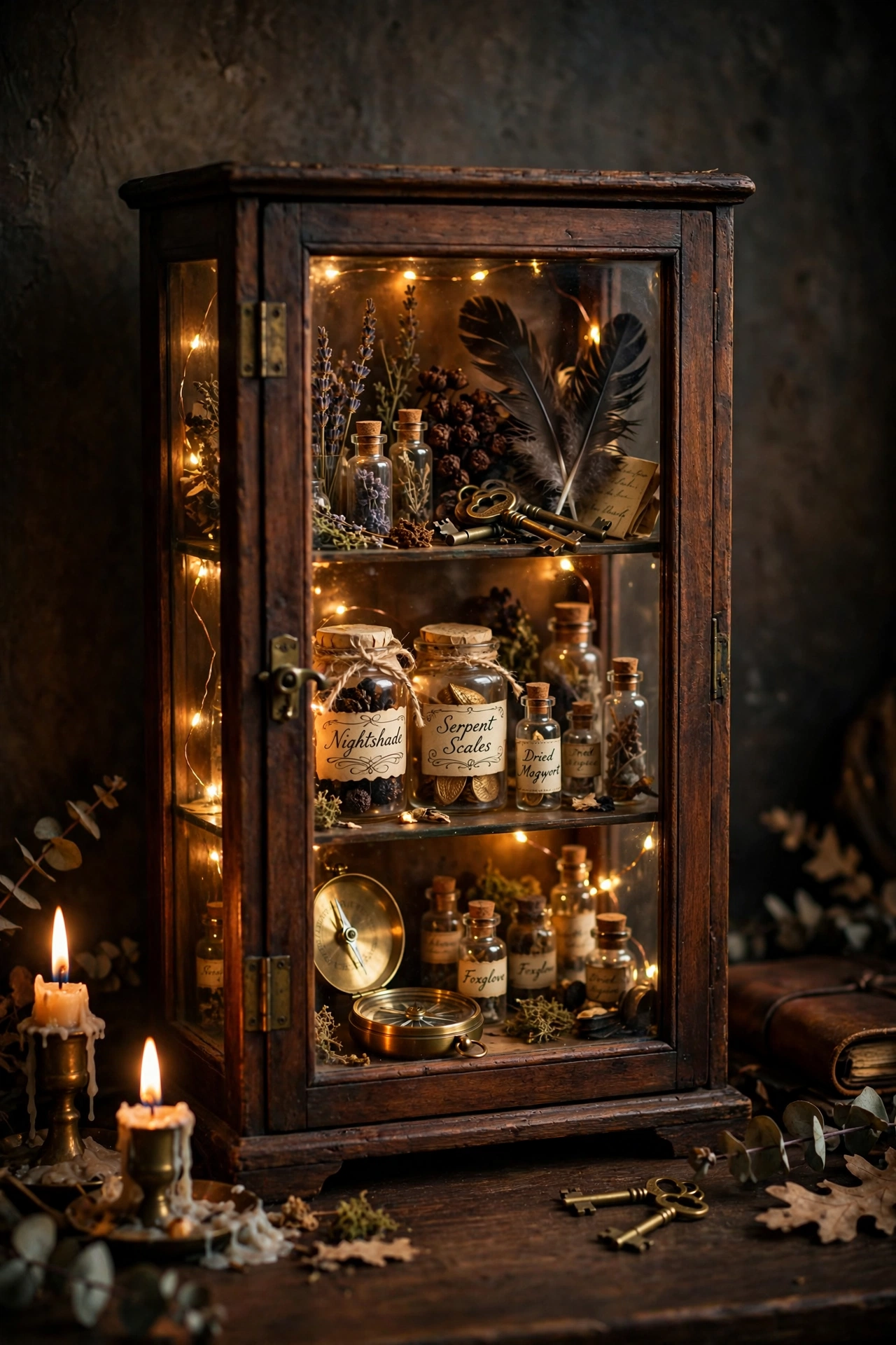 Old Curiosity Cabinet of Oddities