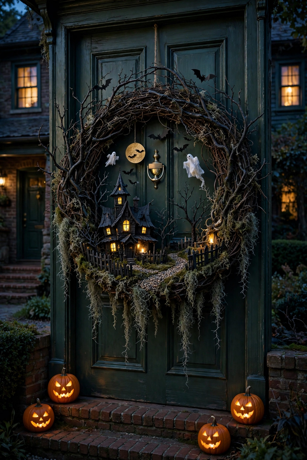 Haunted Mansion Miniature Scene Wreath