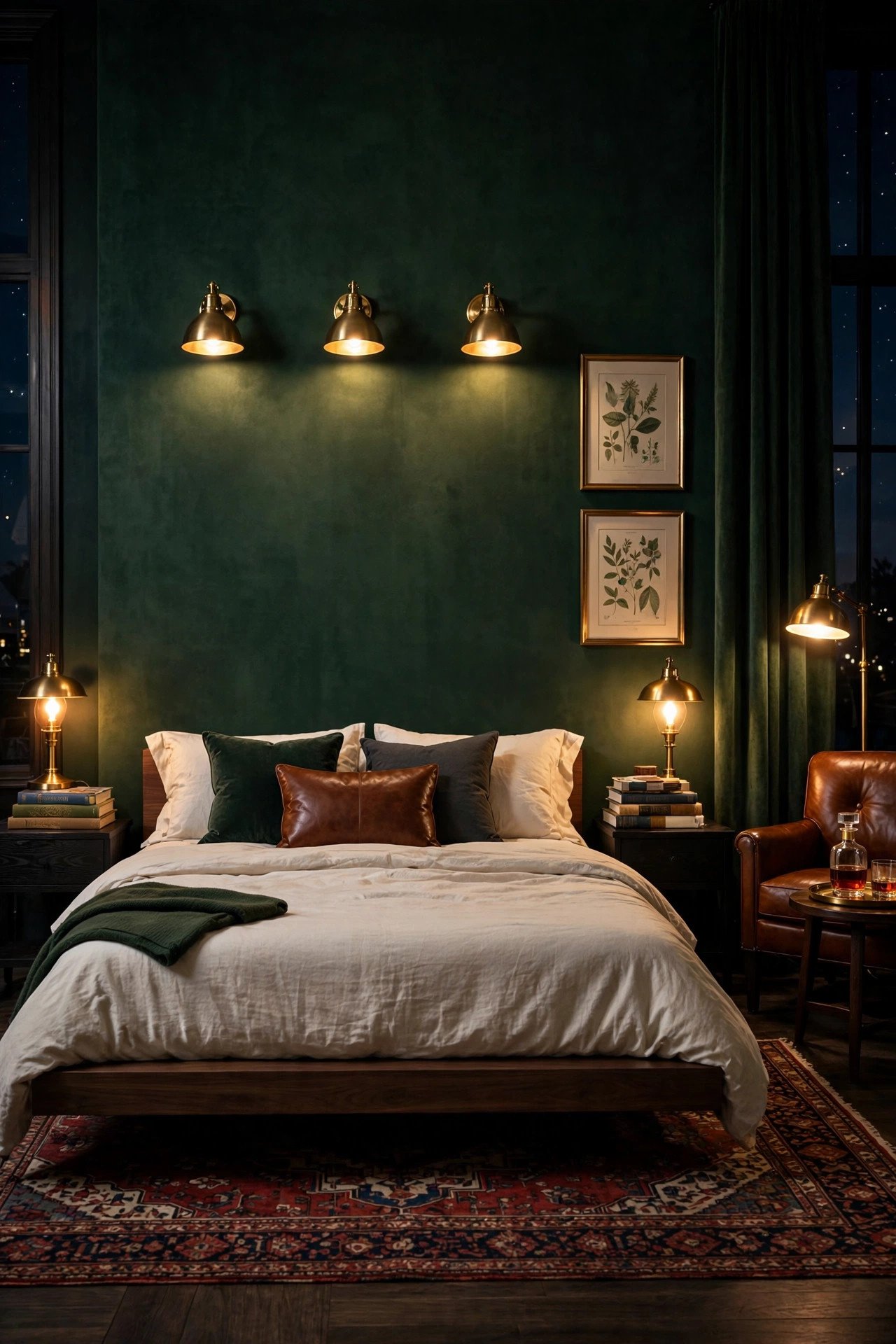 Deep Forest Green Accent Wall
