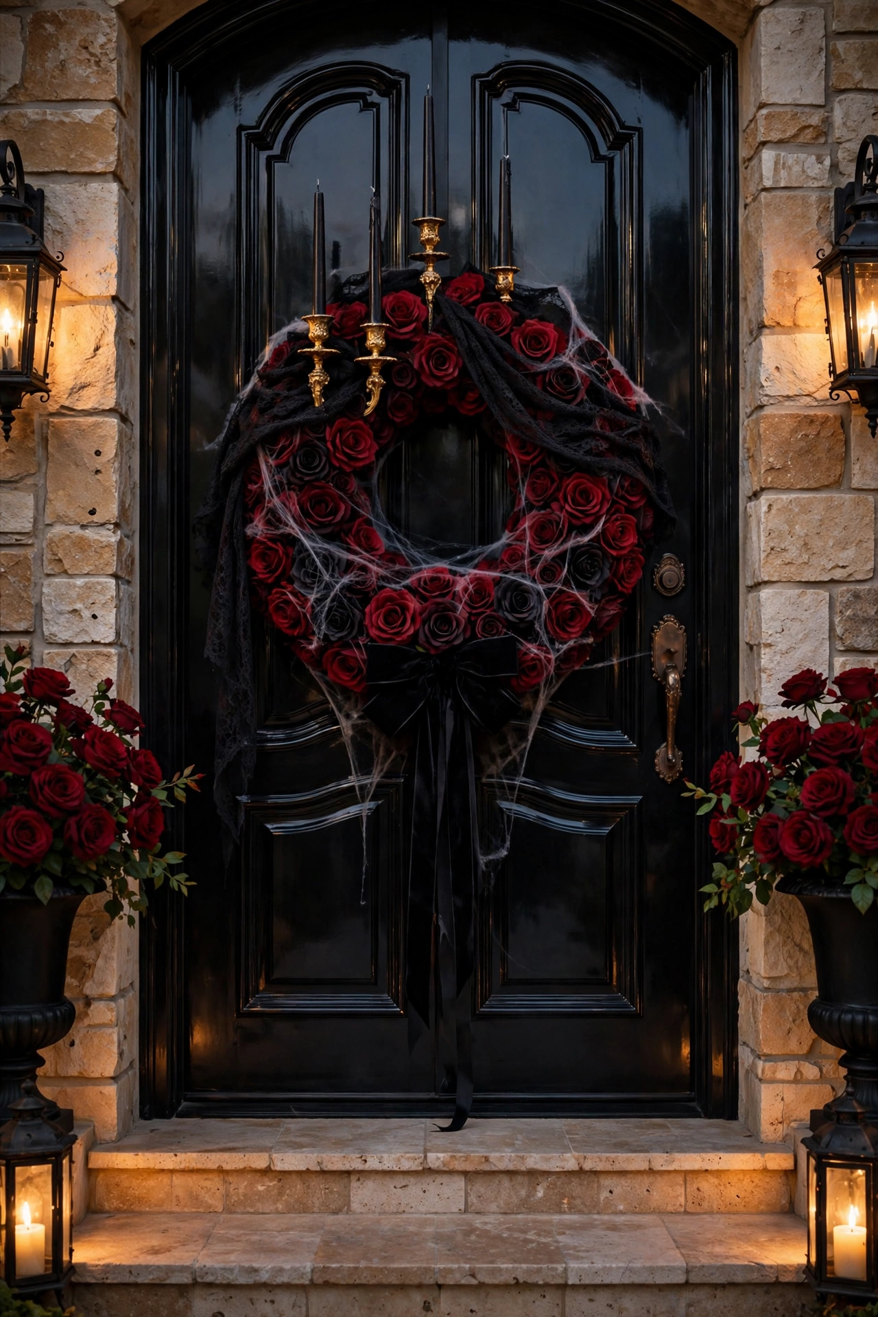 Blood Red Rose Vampire Wreath