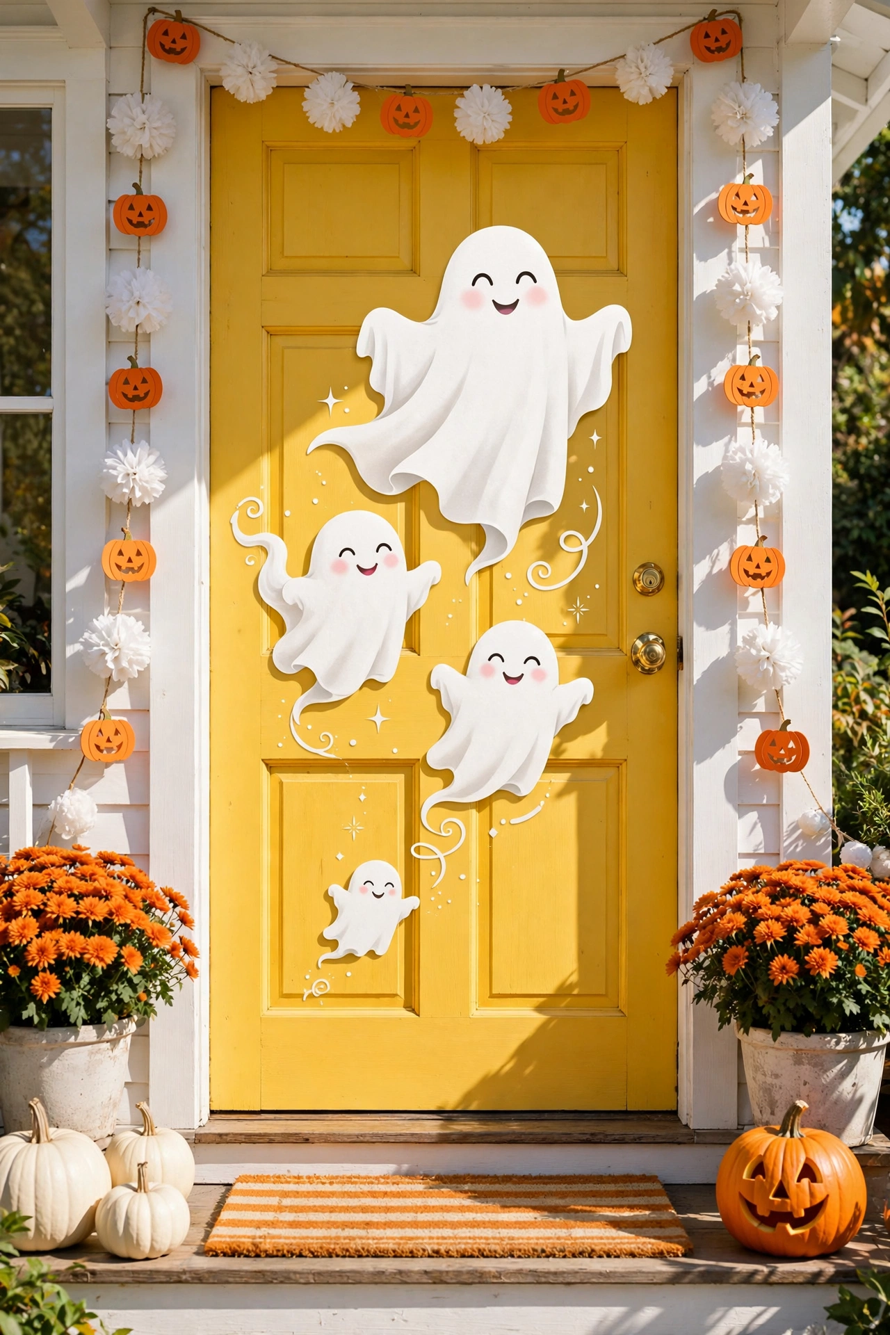 Friendly Ghost Family Door Decal