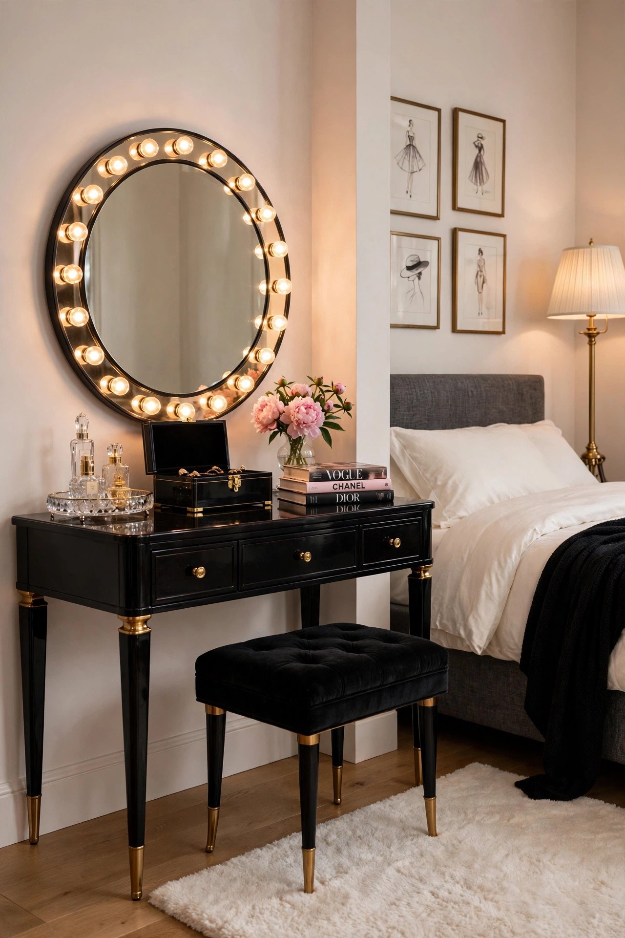 Black Vanity Corner