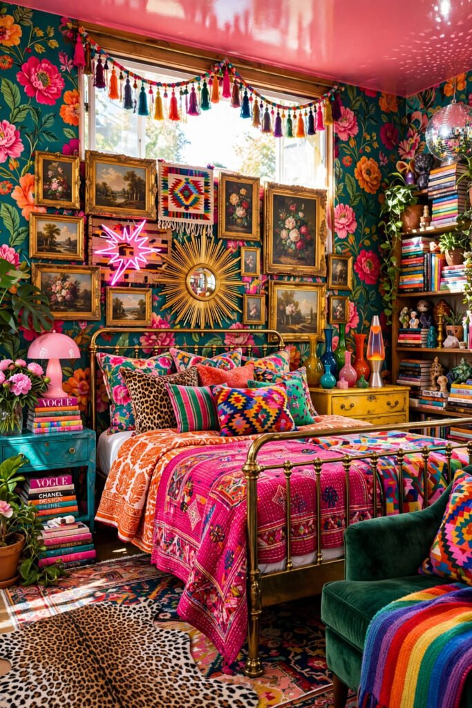 Colorful Maximalist Bedroom