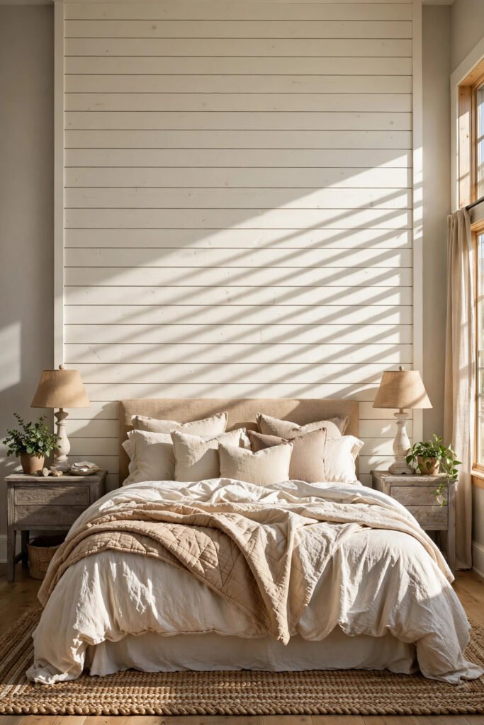 Shiplap Feature Wall in Cream
