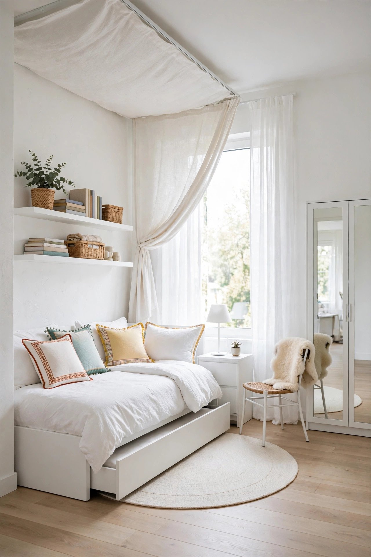 White Studio Bedroom Corner
