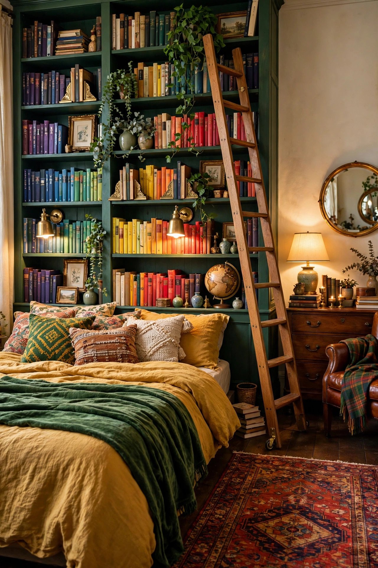 Eclectic Bookshelf Headboard