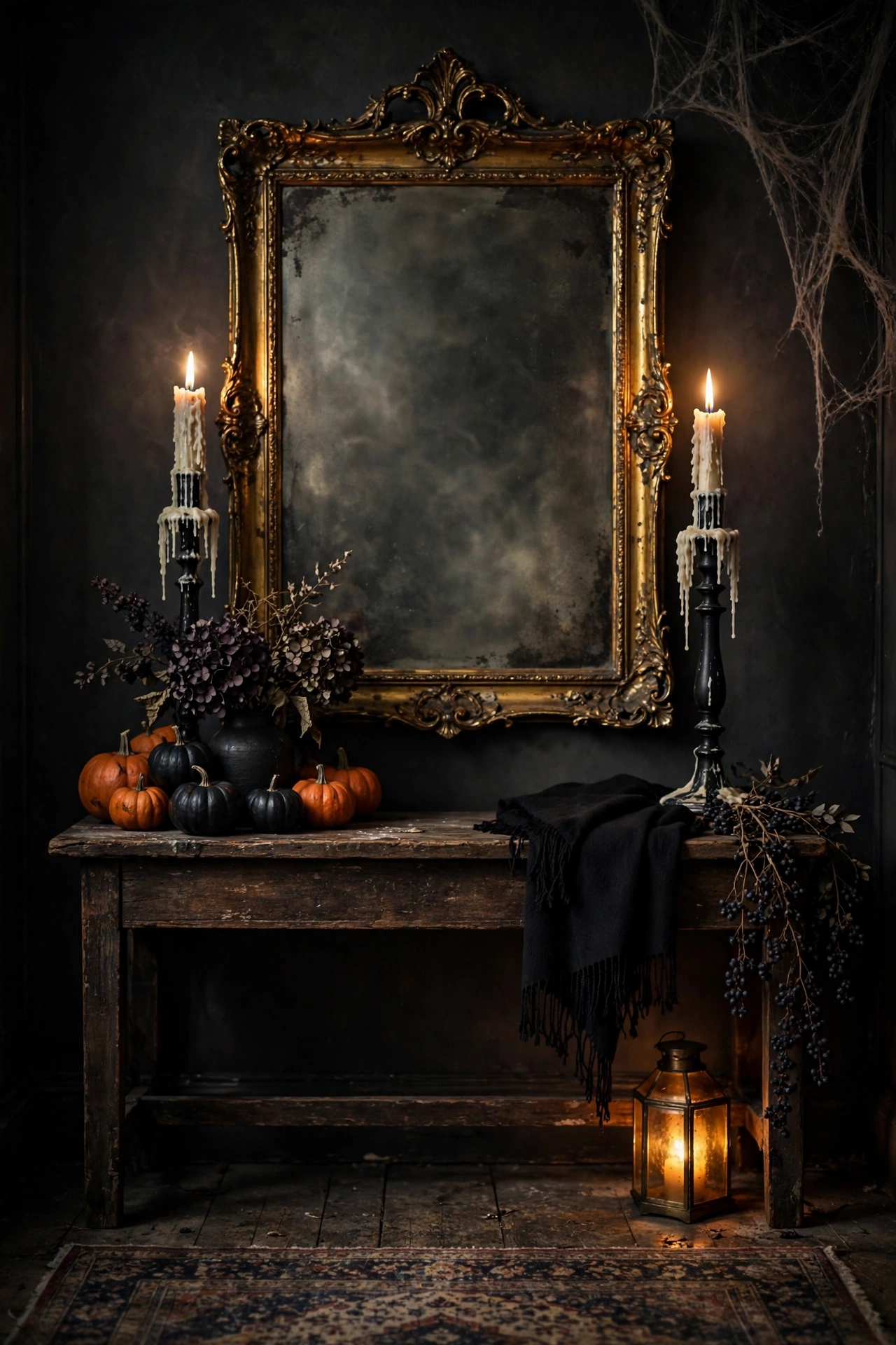 Haunted Mirror with Eerie Messages