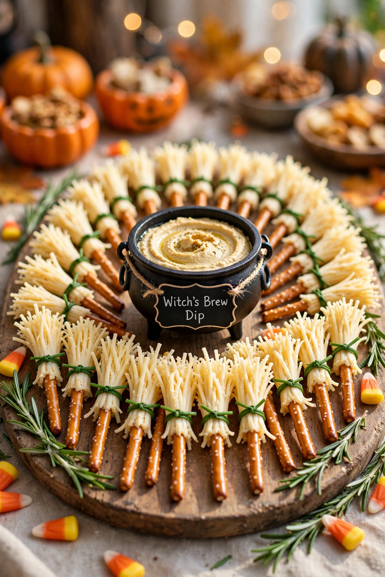 Witch Broom Snack Sticks