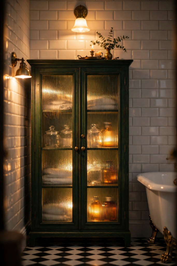 Fluted Glass Cabinet Doors