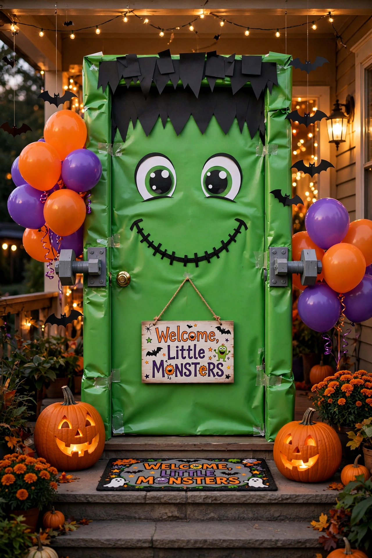 Friendly Frankenstein Door Decor