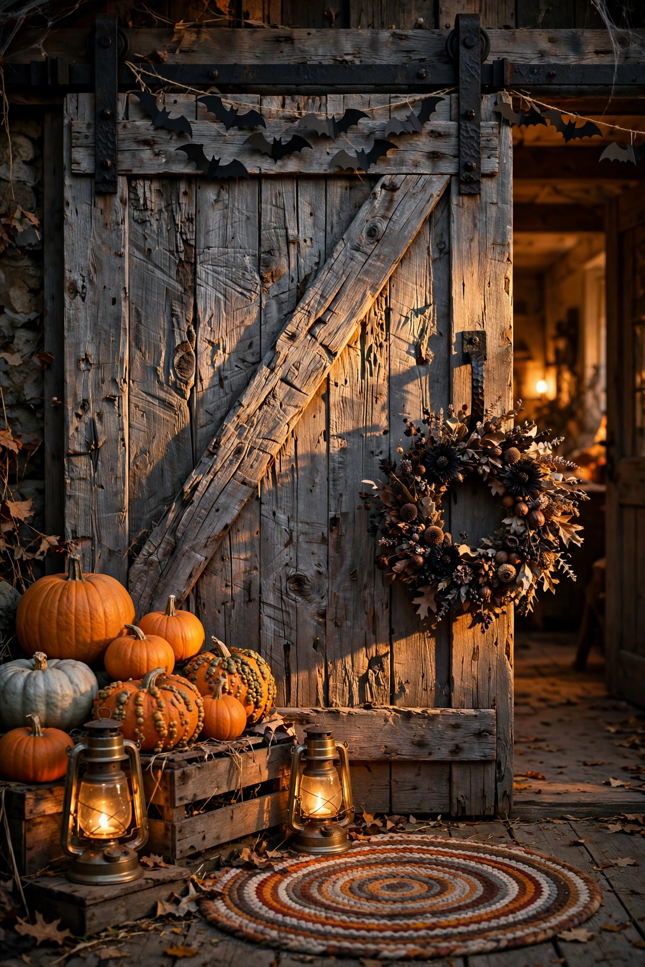 Reclaimed Barn Door Entryway