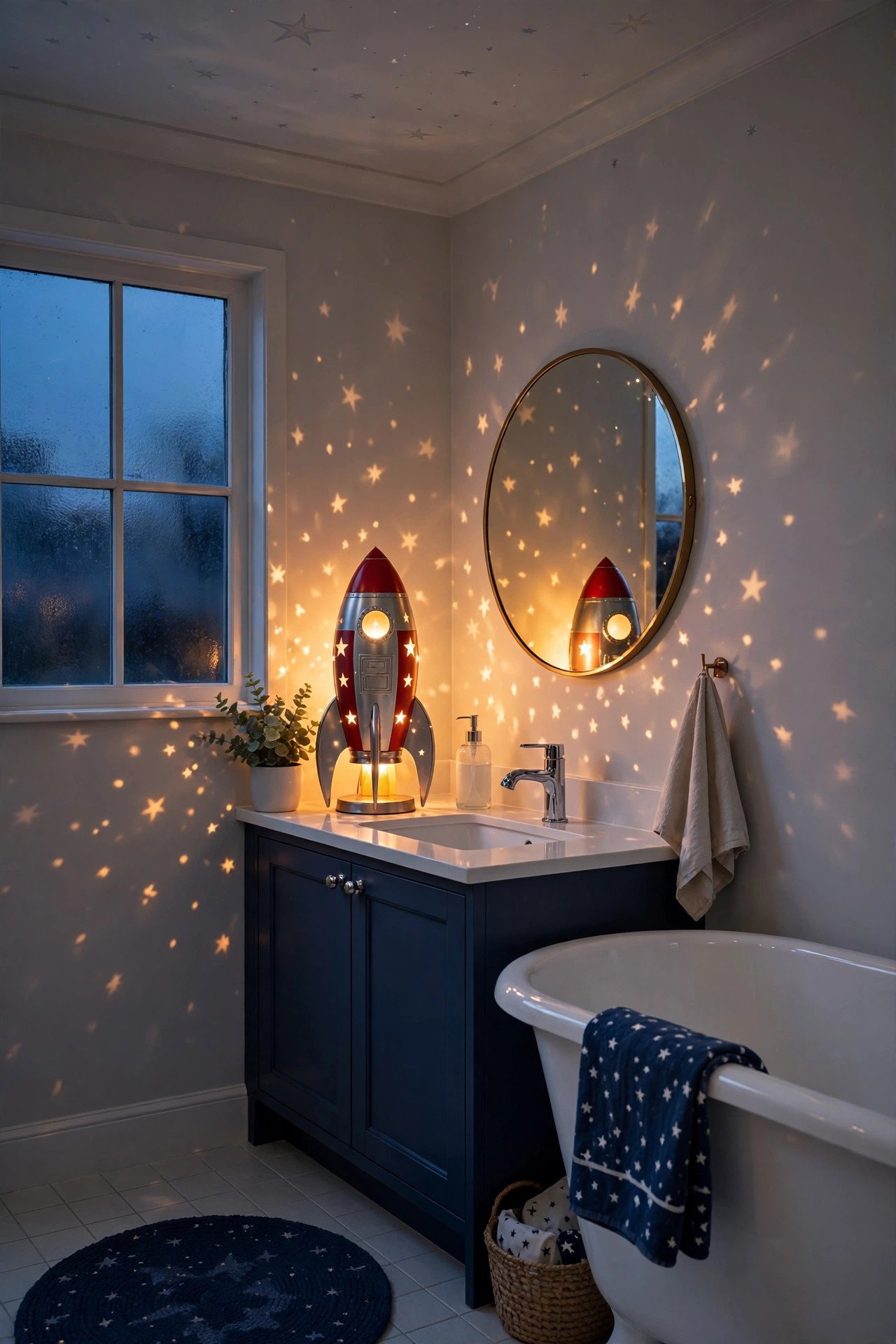 Rocket Night Light Glow