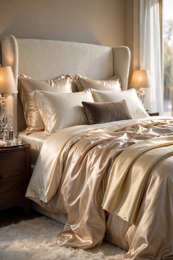 Silk and Satin Bedding Luxe