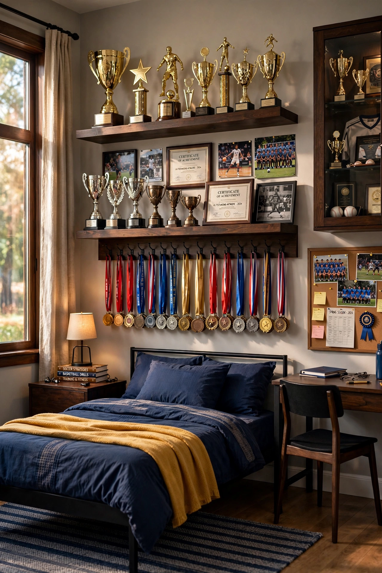 Trophy and Medal Display Shelf
