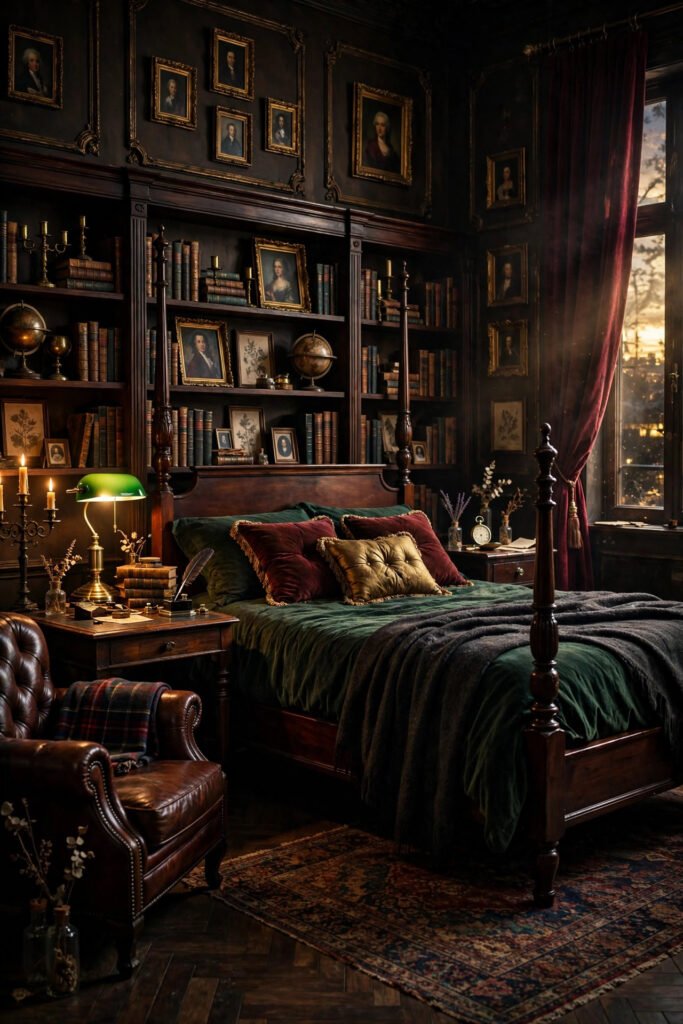 Moody Dark Academia Bedroom