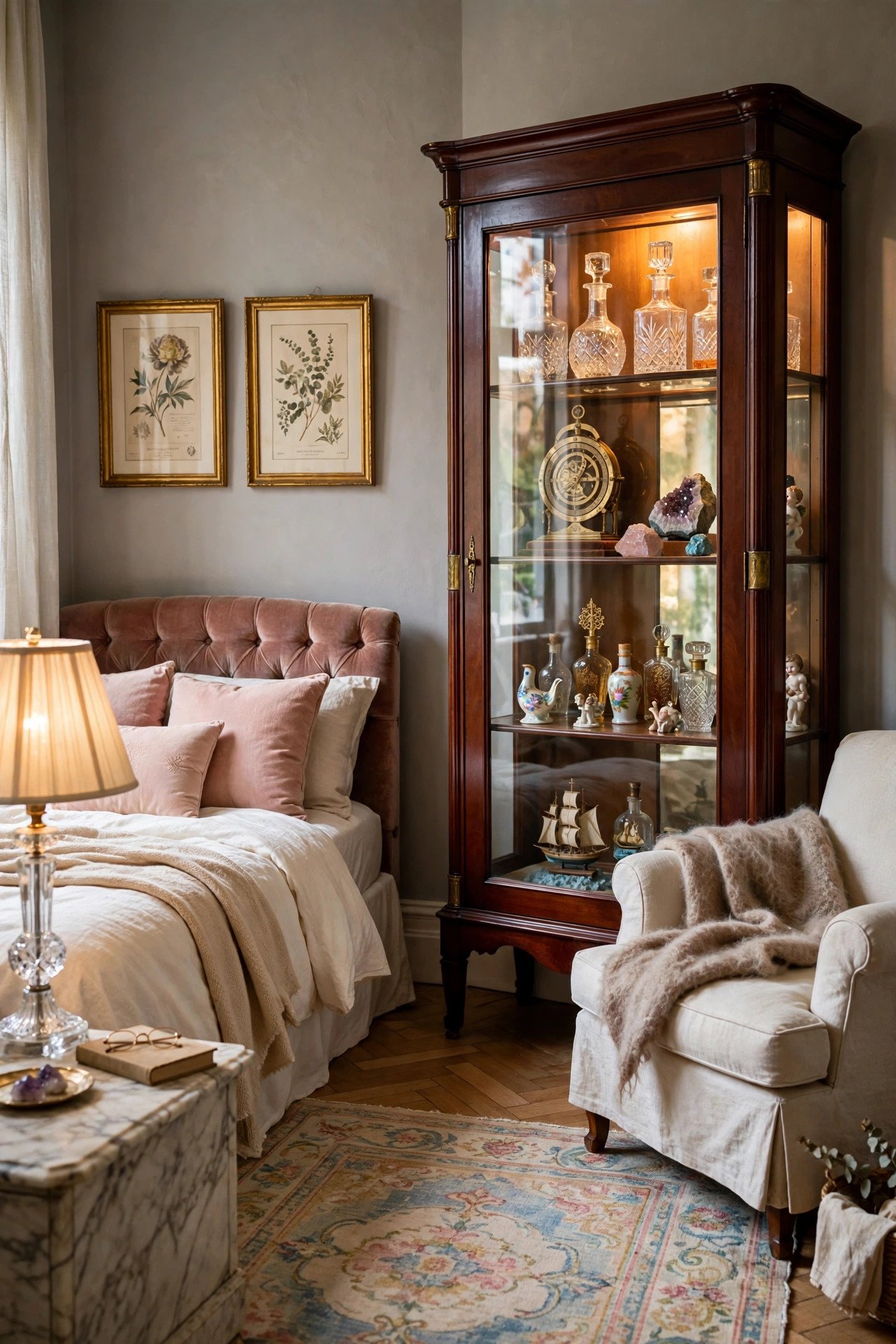 Curio Cabinet Display Corner