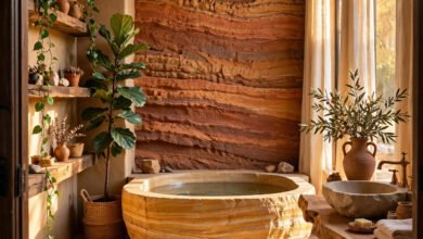 30 Earthy Bathroom Ideas That Bring Nature Indoors
