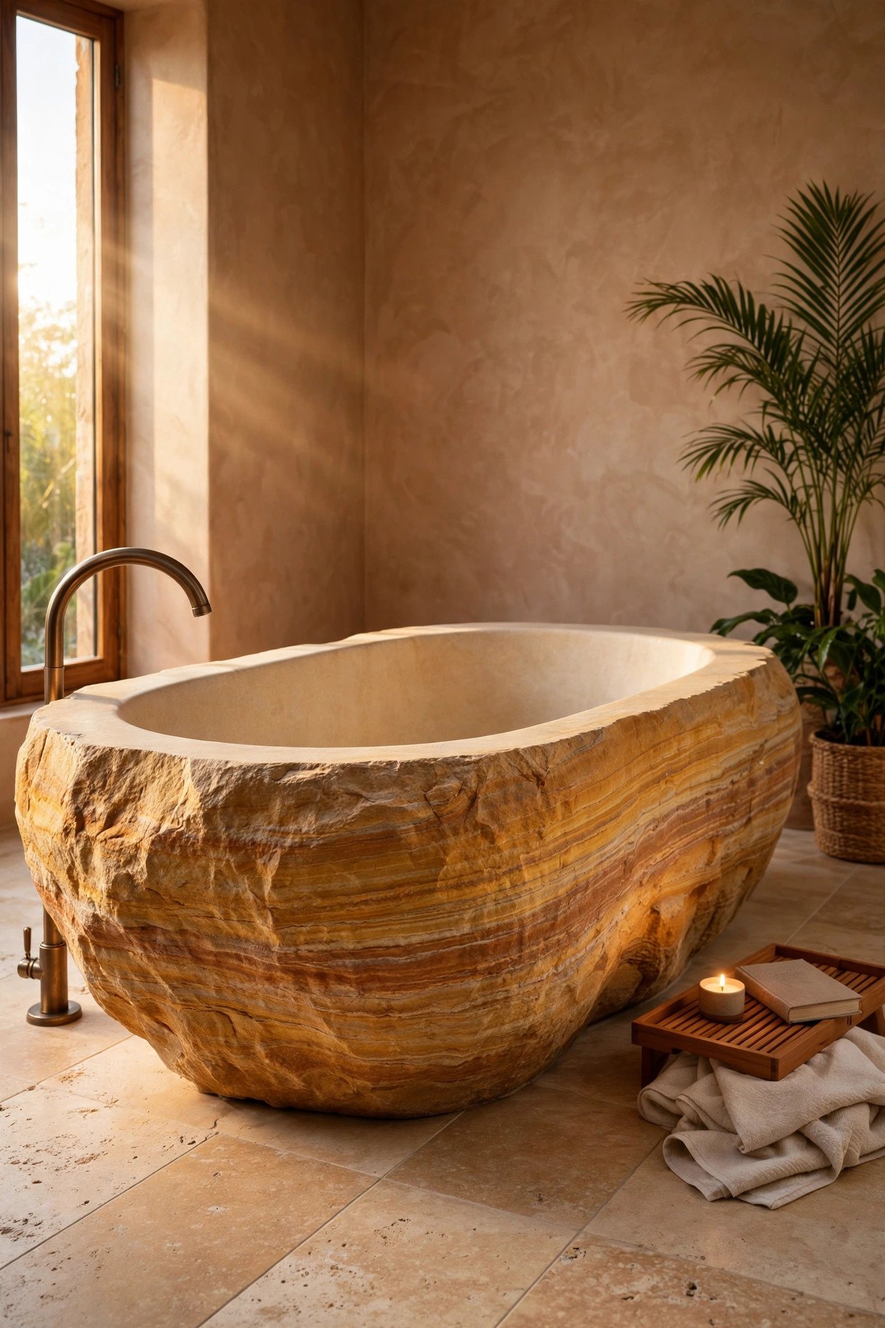 Sandstone Soaking Tub