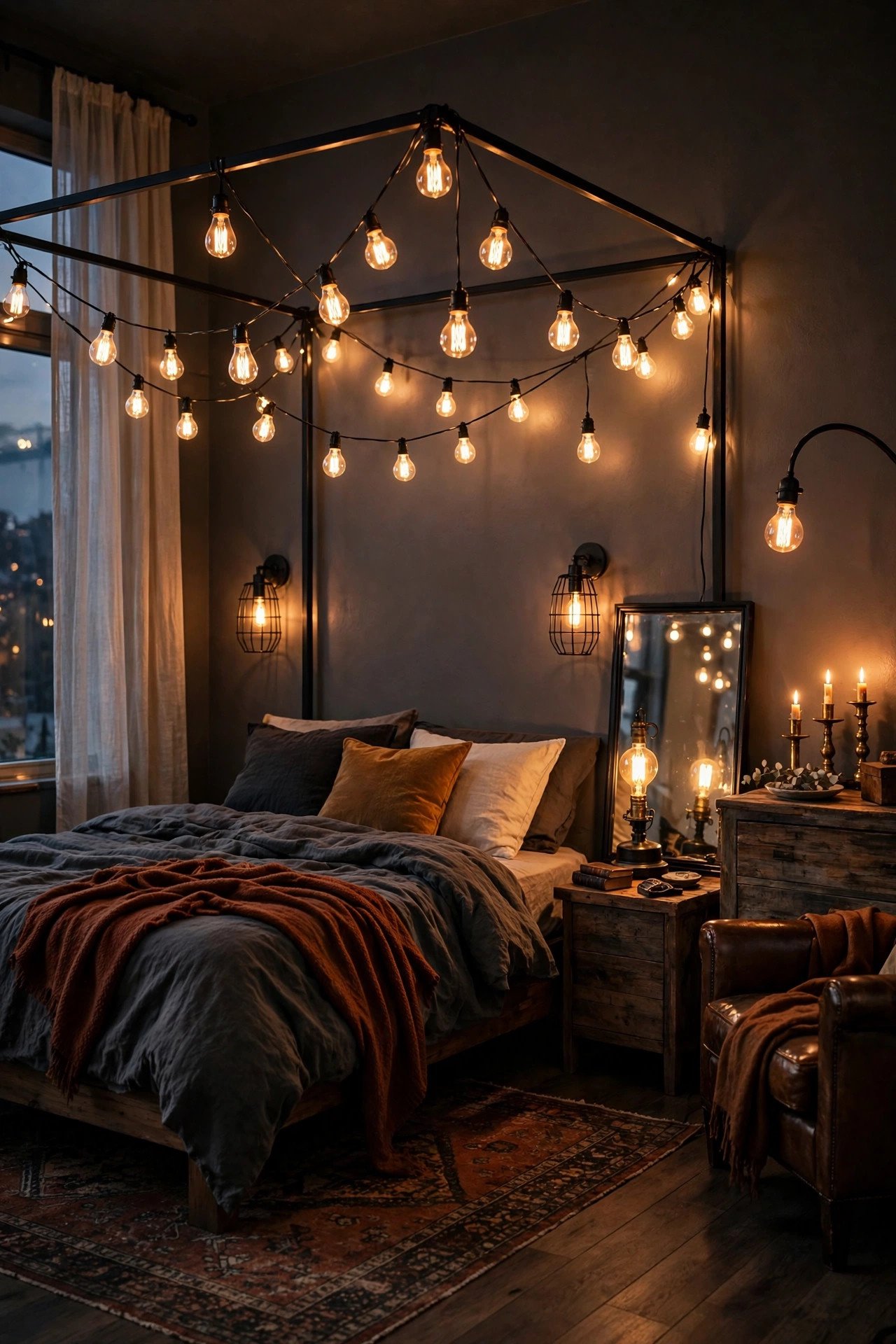 Warm Edison Bulb Lighting