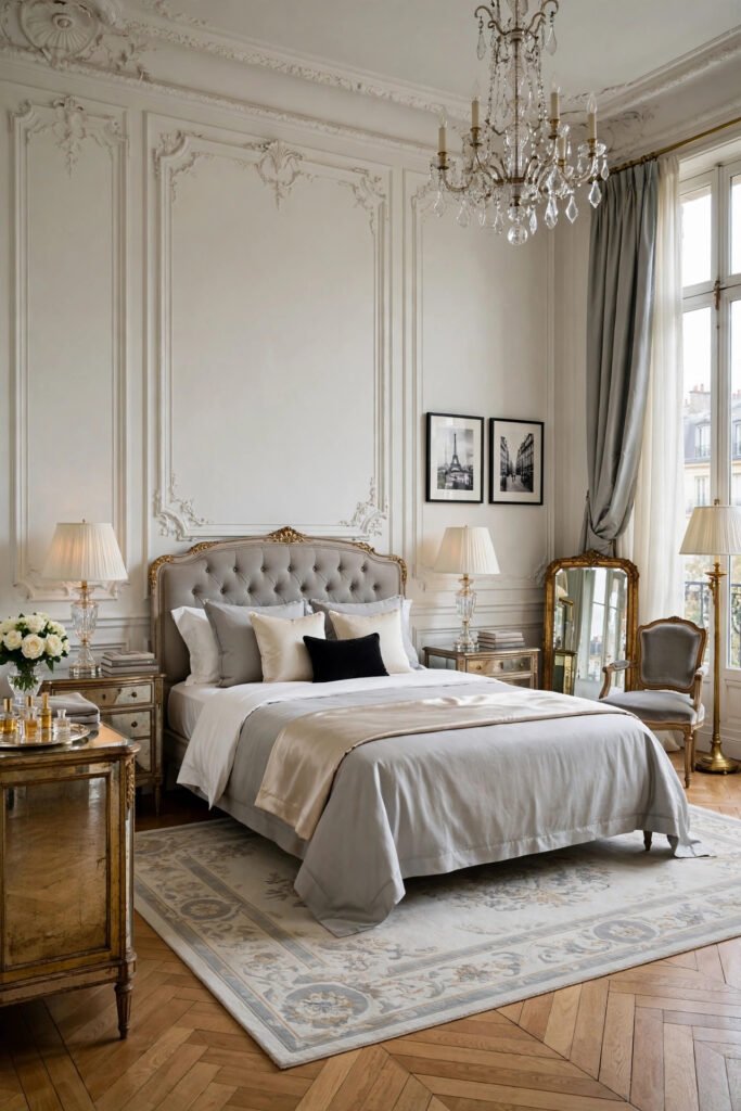 Elegant Parisian Chic Bedroom