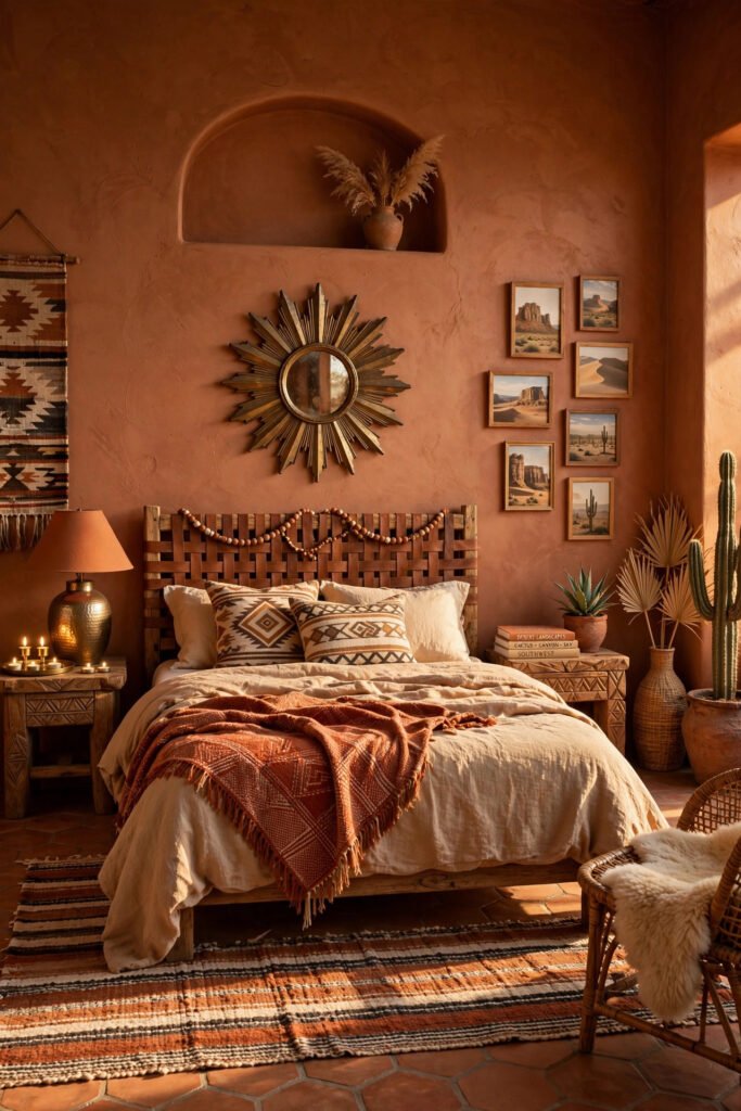 Earthy Terracotta Desert Bedroom