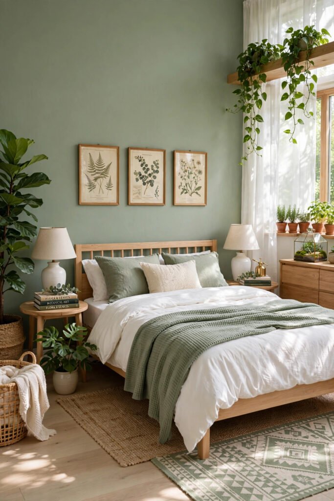 Sage Green Botanical Bedroom